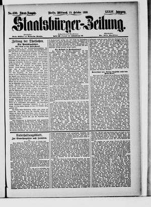 Staatsbürger-Zeitung vom 19.10.1898