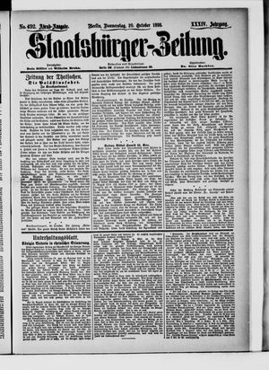 Staatsbürger-Zeitung vom 20.10.1898
