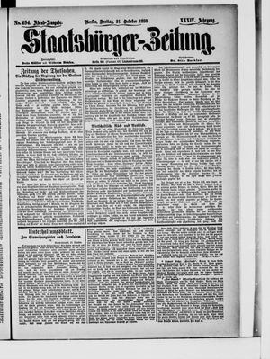 Staatsbürger-Zeitung vom 21.10.1898