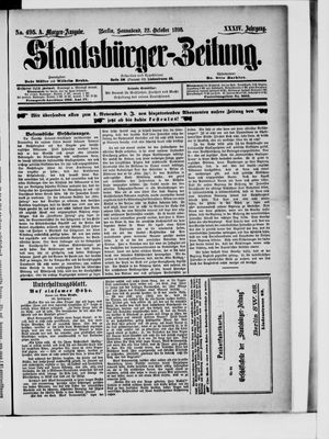 Staatsbürger-Zeitung vom 22.10.1898