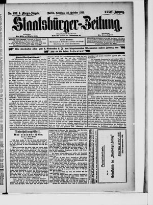 Staatsbürger-Zeitung vom 23.10.1898