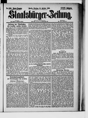 Staatsbürger-Zeitung on Oct 25, 1898