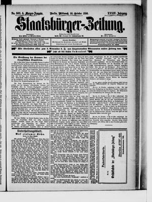 Staatsbürger-Zeitung on Oct 26, 1898
