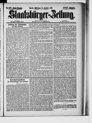 Staatsbürger-Zeitung on Oct 26, 1898