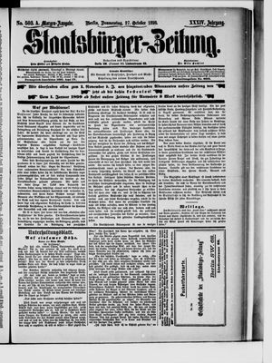 Staatsbürger-Zeitung vom 27.10.1898