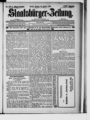 Staatsbürger-Zeitung vom 28.10.1898