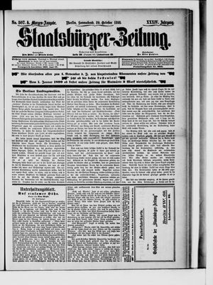 Staatsbürger-Zeitung vom 29.10.1898