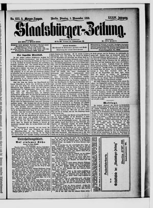 Staatsbürger-Zeitung vom 01.11.1898
