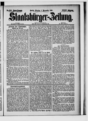 Staatsbürger-Zeitung vom 01.11.1898