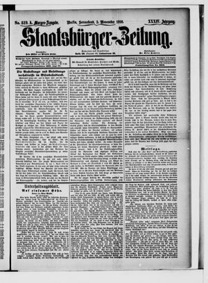 Staatsbürger-Zeitung vom 05.11.1898