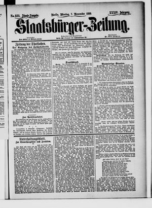 Staatsbürger-Zeitung on Nov 7, 1898