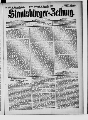Staatsbürger-Zeitung vom 09.11.1898