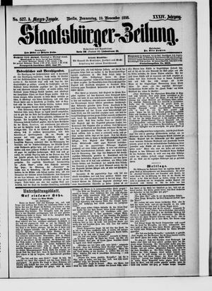 Staatsbürger-Zeitung vom 10.11.1898