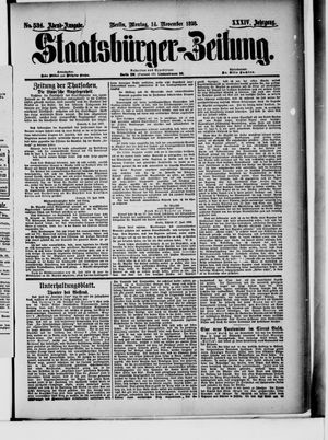 Staatsbürger-Zeitung vom 14.11.1898
