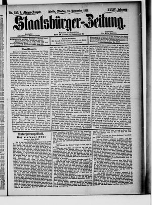 Staatsbürger-Zeitung vom 15.11.1898