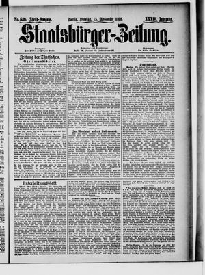 Staatsbürger-Zeitung on Nov 15, 1898
