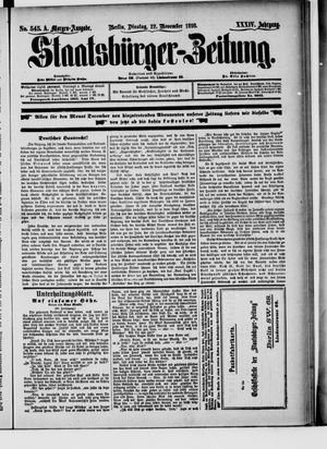 Staatsbürger-Zeitung vom 22.11.1898