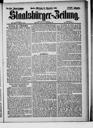 Staatsbürger-Zeitung vom 23.11.1898