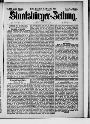 Staatsbürger-Zeitung vom 26.11.1898