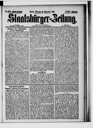 Staatsbürger-Zeitung vom 29.11.1898