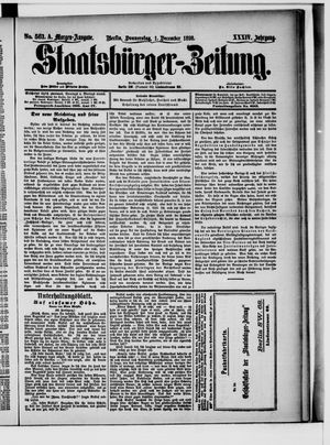 Staatsbürger-Zeitung vom 01.12.1898