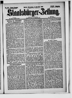 Staatsbürger-Zeitung on Dec 8, 1898