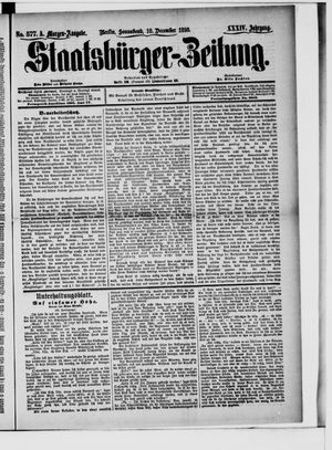 Staatsbürger-Zeitung vom 10.12.1898
