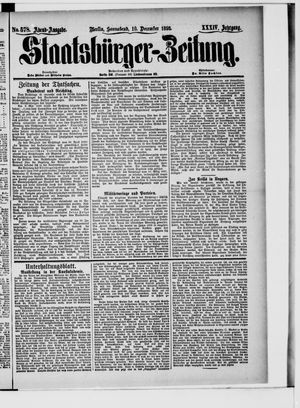 Staatsbürger-Zeitung vom 10.12.1898