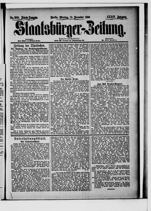 Staatsbürger-Zeitung vom 12.12.1898