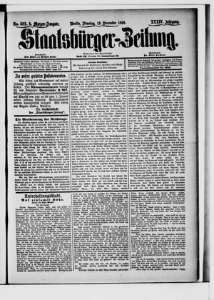 Staatsbürger-Zeitung vom 13.12.1898