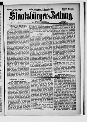 Staatsbürger-Zeitung vom 15.12.1898