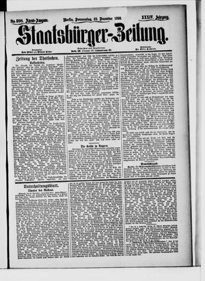 Staatsbürger-Zeitung on Dec 22, 1898