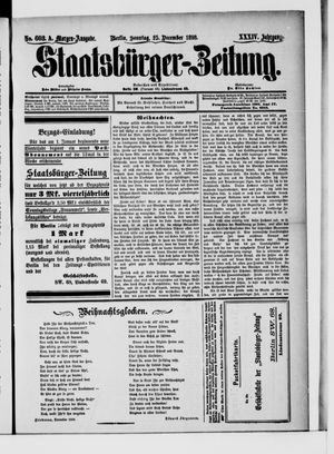 Staatsbürger-Zeitung vom 25.12.1898