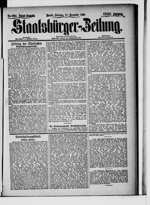 Staatsbürger-Zeitung on Dec 27, 1898