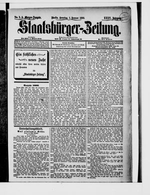 Staatsbürger-Zeitung on Jan 1, 1899