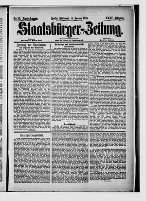 Staatsbürger-Zeitung on Jan 11, 1899