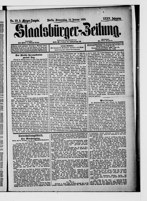 Staatsbürger-Zeitung on Jan 12, 1899