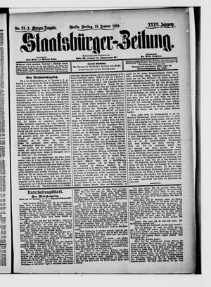Staatsbürger-Zeitung on Jan 13, 1899