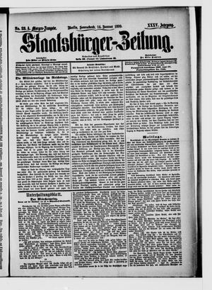 Staatsbürger-Zeitung vom 14.01.1899
