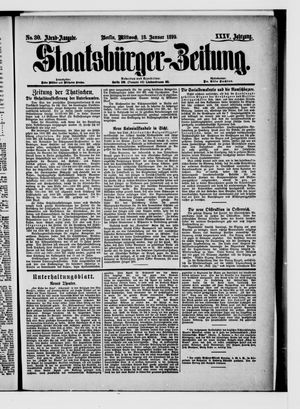 Staatsbürger-Zeitung vom 18.01.1899