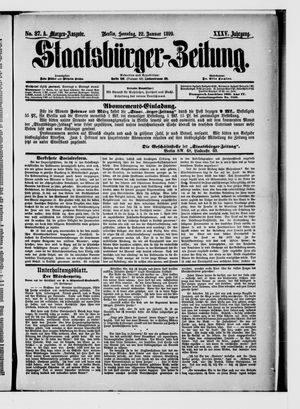 Staatsbürger-Zeitung on Jan 22, 1899
