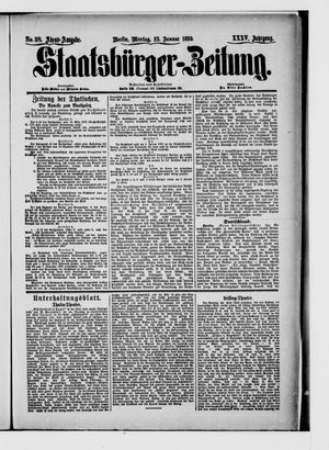 Staatsbürger-Zeitung on Jan 23, 1899