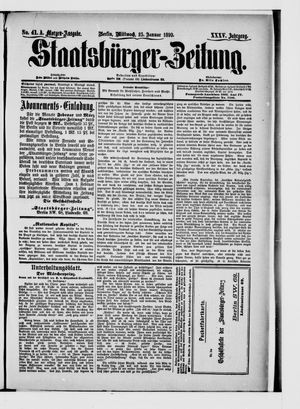 Staatsbürger-Zeitung on Jan 25, 1899