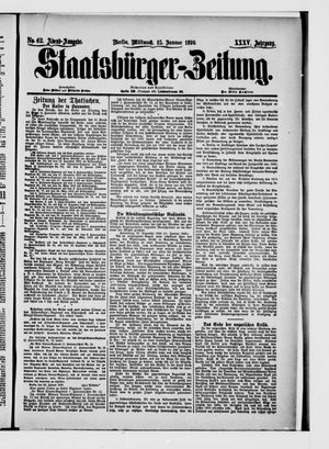 Staatsbürger-Zeitung on Jan 25, 1899