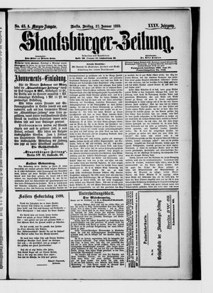 Staatsbürger-Zeitung on Jan 27, 1899