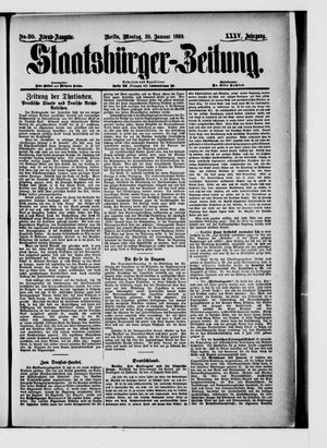 Staatsbürger-Zeitung on Jan 30, 1899