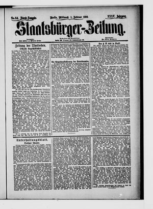 Staatsbürger-Zeitung vom 01.02.1899