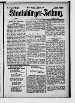 Staatsbürger-Zeitung on Feb 3, 1899