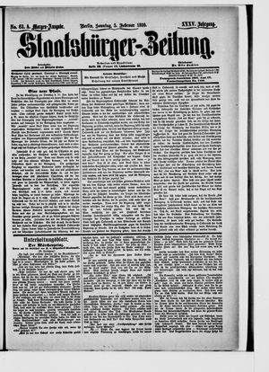 Staatsbürger-Zeitung vom 05.02.1899