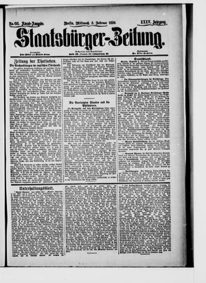 Staatsbürger-Zeitung on Feb 8, 1899